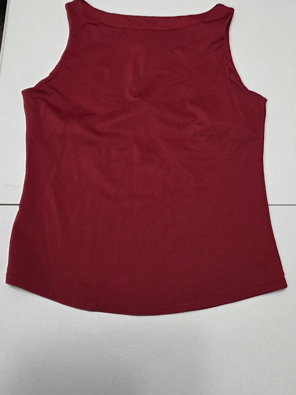New York & Company Red Sleeveless Tank Top